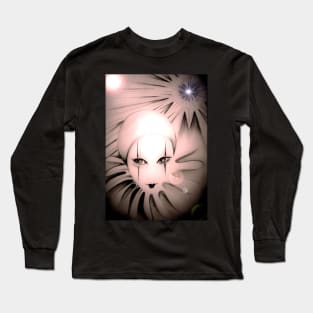 pink moon pierrot clown by Jacqueline Mcculloch for House of Harlequin Long Sleeve T-Shirt